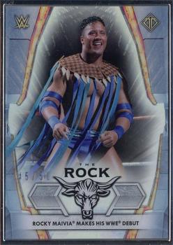 2021 Topps Transcendent Collection WWE - WWE Legends Tribute Set The Rock #DJ-1 Rocky Maivia Makes His WWE Debut Front