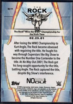 2021 Topps Transcendent Collection WWE - WWE Legends Tribute Set The Rock #DJ-11 The Rock Wins the WWE Championship for the Sixth Time Back