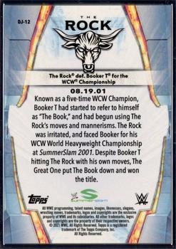 2021 Topps Transcendent Collection WWE - WWE Legends Tribute Set The Rock #DJ-12 The Rock def. Booker T for the WCW Championship Back