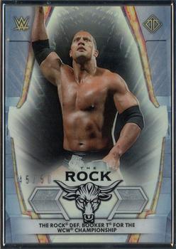 2021 Topps Transcendent Collection WWE - WWE Legends Tribute Set The Rock #DJ-12 The Rock def. Booker T for the WCW Championship Front
