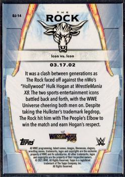 2021 Topps Transcendent Collection WWE - WWE Legends Tribute Set The Rock #DJ-14 Icon vs. Icon Back