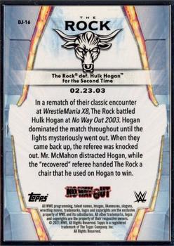 2021 Topps Transcendent Collection WWE - WWE Legends Tribute Set The Rock #DJ-16 The Rock def. Hulk Hogan for the Second Time Back