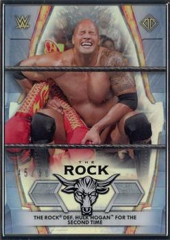 2021 Topps Transcendent Collection WWE - WWE Legends Tribute Set The Rock #DJ-16 The Rock def. Hulk Hogan for the Second Time Front