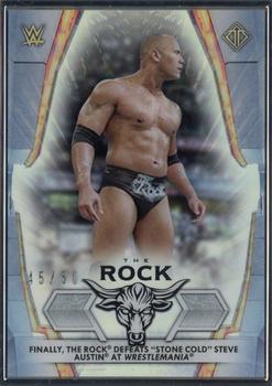 2021 Topps Transcendent Collection WWE - WWE Legends Tribute Set The Rock #DJ-18 Finally, The Rock Defeats 