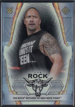 2021 Topps Transcendent Collection WWE - WWE Legends Tribute Set The Rock #DJ-19 The Rock Returns to Help Mick Foley Front