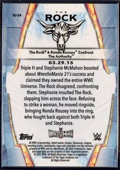 2021 Topps Transcendent Collection WWE - WWE Legends Tribute Set The Rock #DJ-24 The Rock & Ronda Rousey Confront The Authority Back