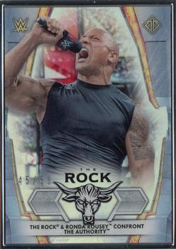 2021 Topps Transcendent Collection WWE - WWE Legends Tribute Set The Rock #DJ-24 The Rock & Ronda Rousey Confront The Authority Front