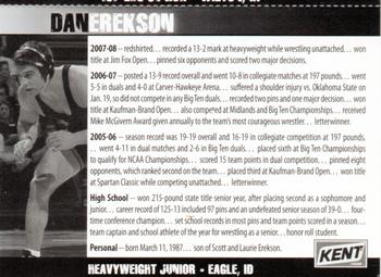 2008-09 Iowa Hawkeyes #NNO Dan Erekson Back