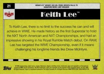 2021 Topps Heritage WWE - Rainbow Foil #21 Keith Lee Back