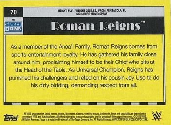 2021 Topps Heritage WWE - Green #70 Roman Reigns Back