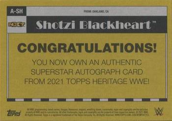 2021 Topps Heritage WWE - Autographs #A-SH Shotzi Blackheart Back