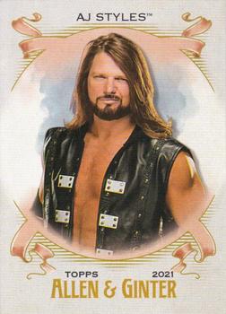 2021 Topps Heritage WWE - Allen & Ginter #AG-1 AJ Styles Front