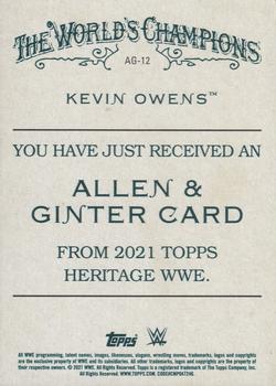 2021 Topps Heritage WWE - Allen & Ginter #AG-12 Kevin Owens Back