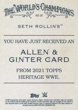 2021 Topps Heritage WWE - Allen & Ginter #AG-20 Seth Rollins Back