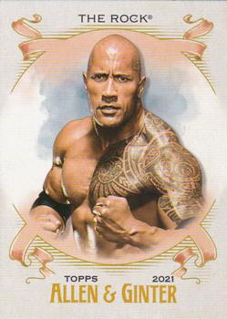 2021 Topps Heritage WWE - Allen & Ginter #AG-27 The Rock Front