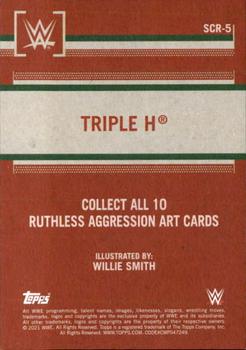 2021 Topps Heritage WWE - Ruthless Aggression Art / Sketch Card Reproduction #SCR-5 Triple H Back