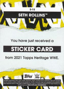 2021 Topps Heritage WWE - Superstar Stickers #S-15 Seth Rollins Back