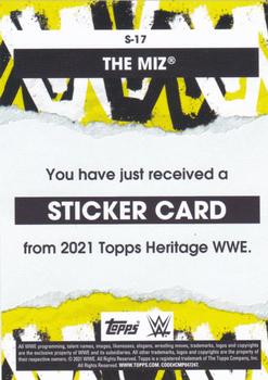 2021 Topps Heritage WWE - Superstar Stickers #S-17 The Miz Back