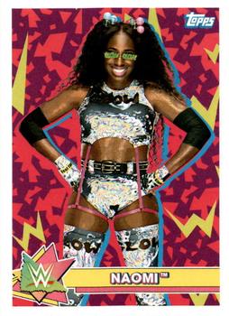 2021 Topps Heritage WWE - Superstar Stickers #S-19 Naomi Front