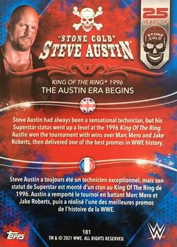 2021 Topps WWE Superstars #181 The Austin Era Begins Back