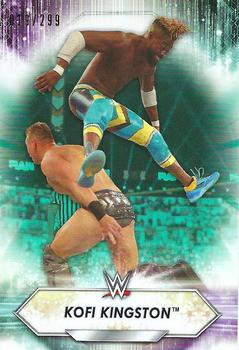 2021 Topps WWE - Aqua #115 Kofi Kingston Front