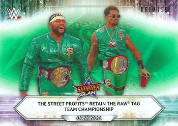 2021 Topps WWE - Light Green #93 The Street Profits Retain the Raw Tag Team Championship Front