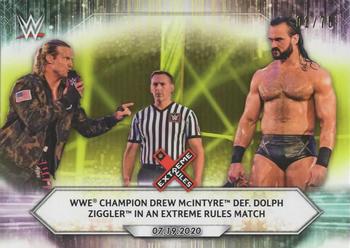2021 Topps WWE - Citrine #92 WWE Champion Drew McIntyre def. Dolph Ziggler in an Extreme Rules Match Front