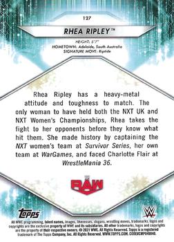 2021 Topps WWE - Orange #127 Rhea Ripley Back