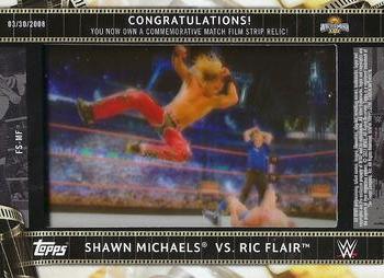 2021 Topps WWE - Match Film Strips Manufactured Relics #FS-MF Shawn Michaels vs. Ric Flair Back