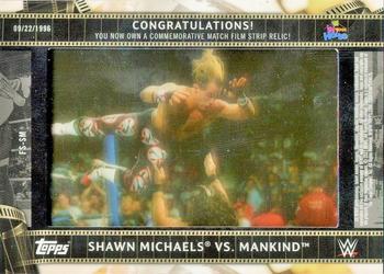 2021 Topps WWE - Match Film Strips Manufactured Relics #FS-SM Shawn Michaels vs. Mankind Back