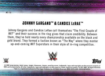 2021 Topps WWE - Coolest Mixed Tag Teams #MT-10 Johnny Gargano & Candice LeRae Back