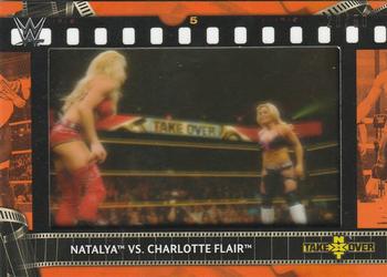 2021 Topps WWE - Match Film Strips Manufactured Relics Orange #FS-NC Natalya vs. Charlotte Flair Front
