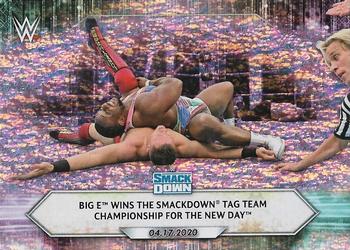 2021 Topps WWE - Foilboard #57 Big E Wins the SmackDown Tag Team Championship for The New Day Front