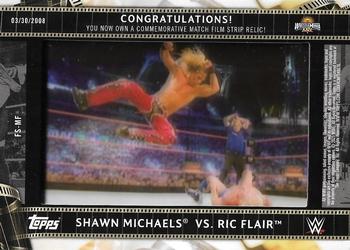 2021 Topps WWE - Match Film Strips Manufactured Relics Light Green #FS-MF Shawn Michaels vs. Ric Flair Back