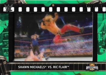 2021 Topps WWE - Match Film Strips Manufactured Relics Light Green #FS-MF Shawn Michaels vs. Ric Flair Front
