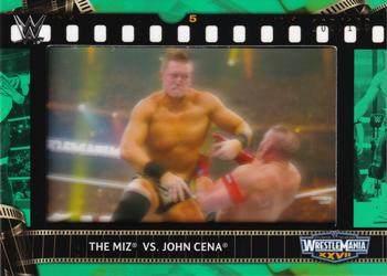 2021 Topps WWE - Match Film Strips Manufactured Relics Light Green #FS-TJ The Miz vs. John Cena Front