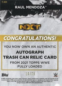 2021 Topps WWE Fully Loaded - Autographed Trash Can Relics Citrine #T-RM Raul Mendoza Back