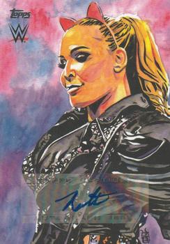 2021 Topps WWE Undisputed - Rod Schamberger Illustrations Superstar Autographs #RS-5 Natalya Front