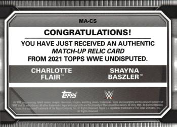 2021 Topps WWE Undisputed - Matchup Relics #MA-CS Charlotte Flair / Shayna Baszler Back