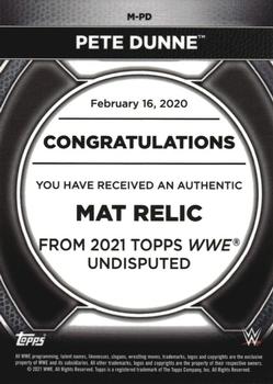 2021 Topps WWE Undisputed - Superstar Mat Relics #M-PD Pete Dunne Back