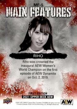 2021 Upper Deck AEW - Main Features Gold #MF-5 RIHO Back