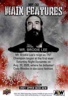 2021 Upper Deck AEW - Main Features Gold #MF-30 Mr. Brodie Lee Back
