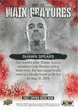 2021 Upper Deck AEW - Main Features Green #MF-13 Shawn Spears Back