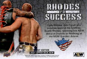 2021 Upper Deck AEW - Rhodes to Success Silver #RS-1 Cody Rhodes Back