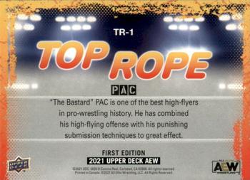 2021 Upper Deck AEW - Top Rope #TR-1 PAC Back