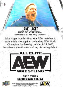 2021 Upper Deck AEW - Gold #19 Jake Hager Back
