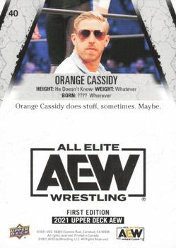 2021 Upper Deck AEW - Gold #40 Orange Cassidy Back