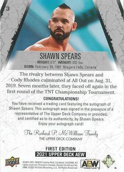 2021 Upper Deck AEW - Autographs #3 Shawn Spears Back