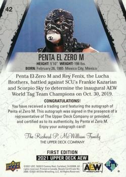2021 Upper Deck AEW - Autographs Pyro #42 Penta el Zero M Back