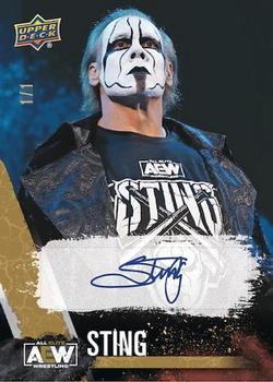 2021 Upper Deck AEW - Autographs Gold #77 Sting Front